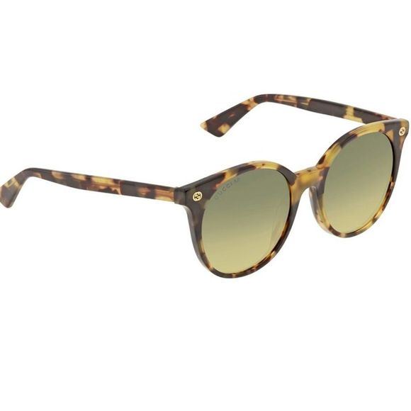 Gucci Green Yellow Shaded Round Sunnies - Picture 1 of 3